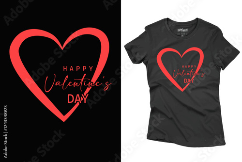 Valentine's Day T Shirt Design Illustration For Print, Poster, Card, Mug, Bag, Invitation.