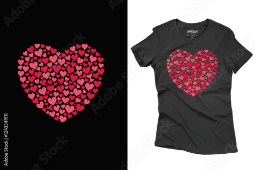Valentine's Day T Shirt Design Illustration For Print, Poster, Card, Mug, Bag, Invitation.
