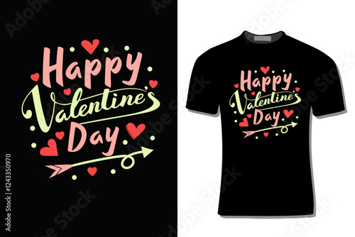 Valentine's Day T Shirt Design Illustration For Print, Poster, Card, Mug, Bag, Invitation.