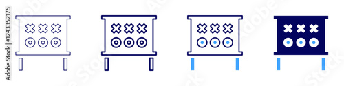 SEO tactics icon in 4 different styles. Thin Line, Line, Bold, and Bold Line. Duotone style. Editable stroke