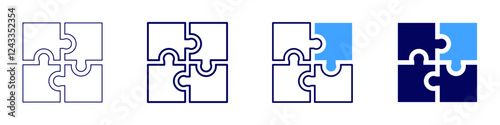 Social media differentiation icon in 4 different styles. Thin Line, Line, Bold, and Bold Line. Duotone style. Editable stroke