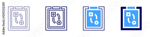 Social media funnel icon in 4 different styles. Thin Line, Line, Bold, and Bold Line. Duotone style. Editable stroke