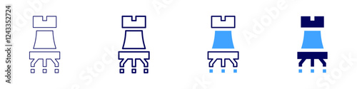Social media objectives icon in 4 different styles. Thin Line, Line, Bold, and Bold Line. Duotone style. Editable stroke