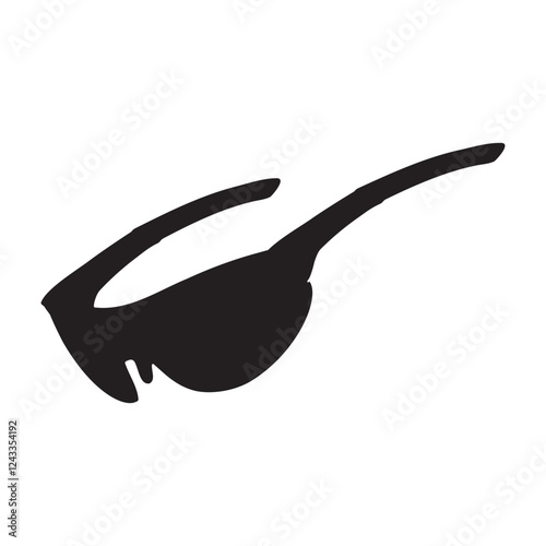 Bike Riding Cycling Sunglasses Silhouette Vector Illustration