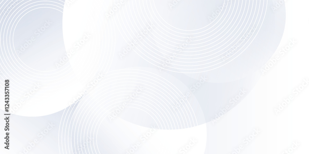 Fototapeta premium Abstract grey background with dynamic circle lines. vector