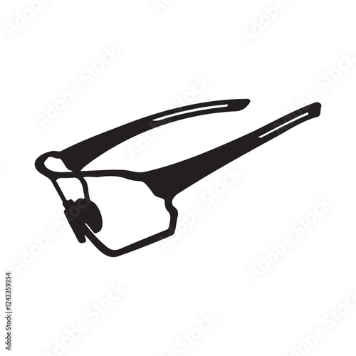 Sports Goggle Silhouette Vector Illustration