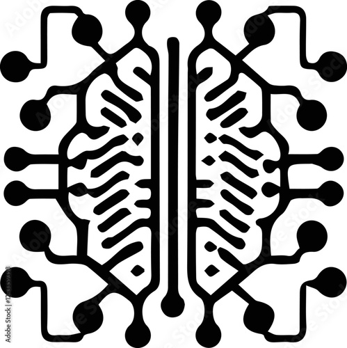 cyberpunk style icons and technology icon