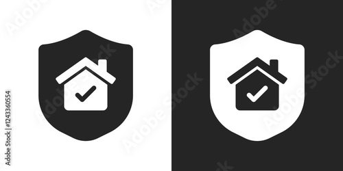 Home house security insurance sign icon vector design