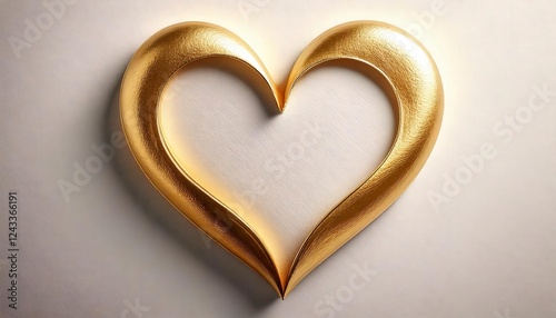 a thin elegant gold foil heart background