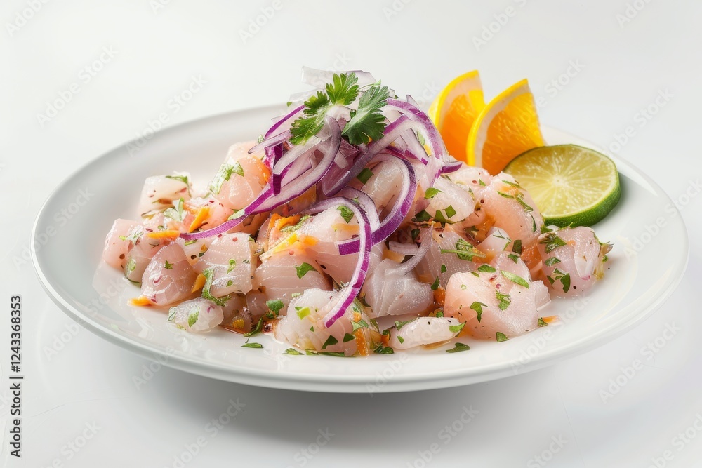 Refreshing Peruvian Ceviche Dish Refreshing Peruvian Ceviche Dish