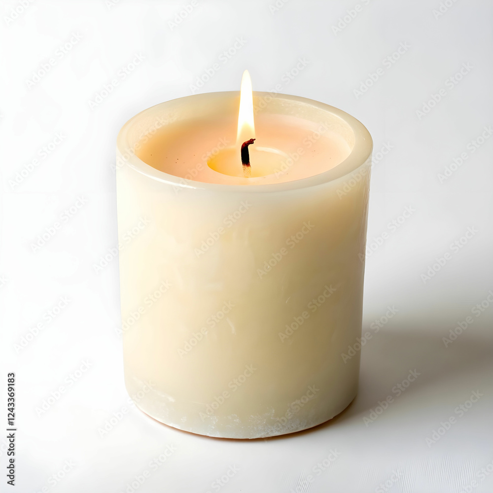 For a candlelight image with a white background, capture the soft glow of a flickering candle with ambient lighting. For a candlelight image with a white background, capture the soft glow of a flickering candle with ambient lighting.