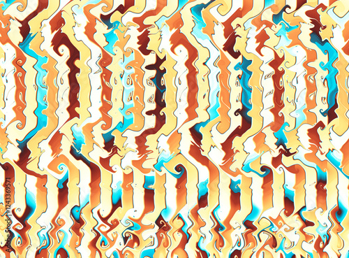  brushstrokes with multi-colored paint vertically