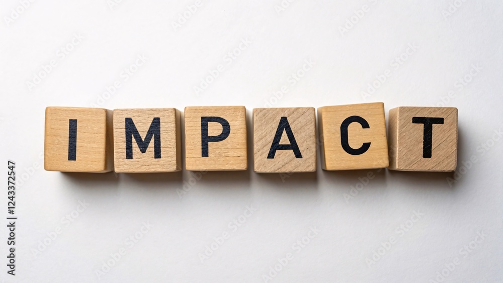 Wooden blocks spelling impact symbolize the significance of communication in business strategies and decision-making processes. Wooden blocks spelling impact symbolize the significance of communication in business strategies and decision-making processes.