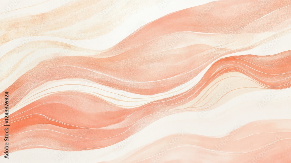 Obraz premium Abstract composition of flowing pencil strokes in warm tones resembling natural elements