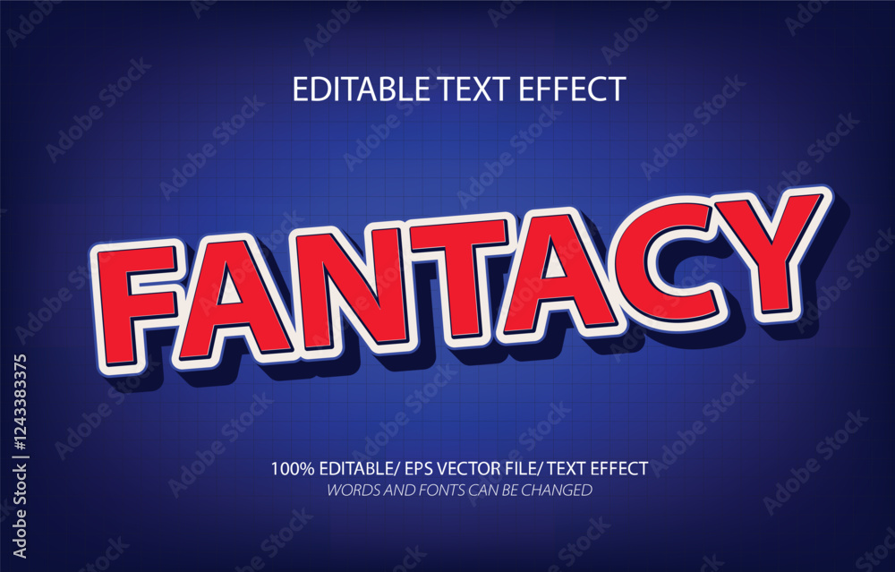 Obraz premium Fantacy editable text effect, 3D editable text template. 