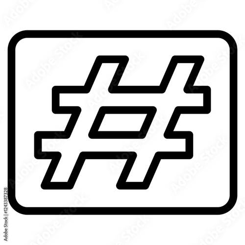 icon hastag line
