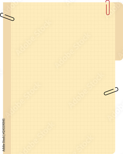 Note and Blank, File Folder with Documents