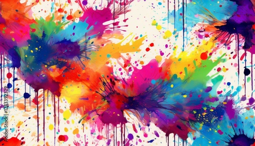 seamless ink splash pattern design