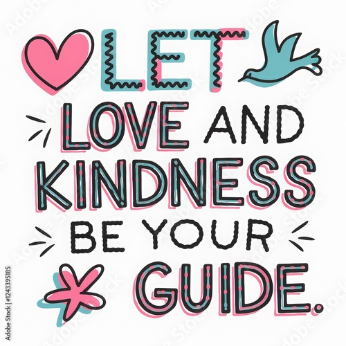 Brighten your day with self care quotes in a playful neon pastel palette, featuring quirky lettering and minimal elements for motivation