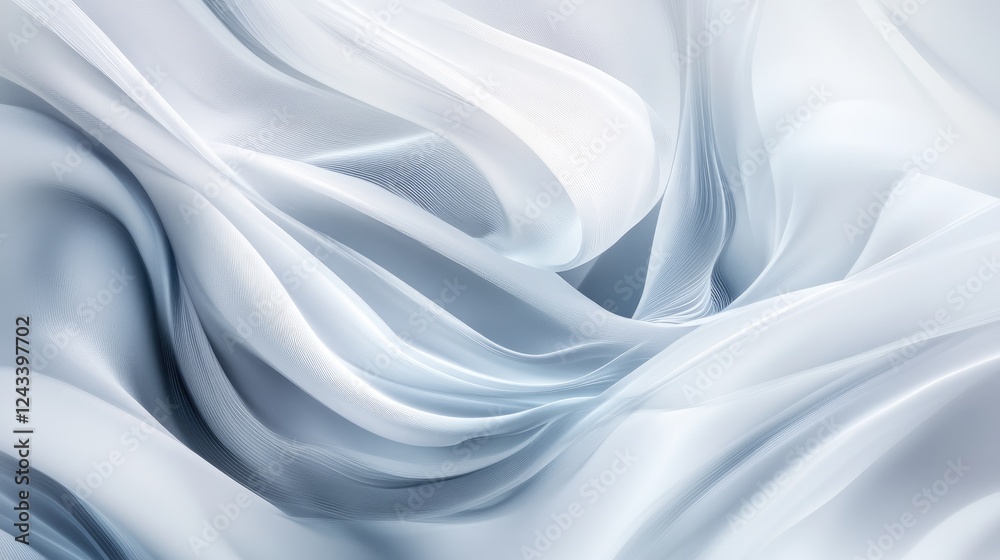 Obraz premium Minimalistic abstract design featuring pastel gradients and elegant, smooth lines flowing seamlessly across the canvas