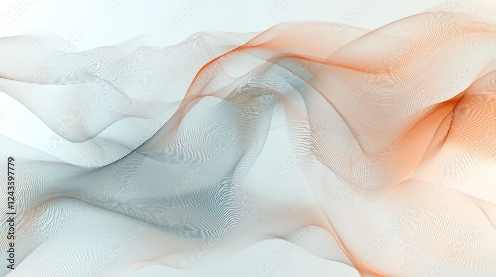 Obraz premium Minimalistic abstract design featuring subtle pastel tones and sleek, flowing lines for a sophisticated modern look