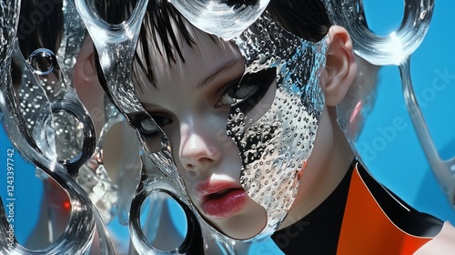 Energetic rave party vibes blend with neon colors and psychedelic art in a chaotic celebration of fashion and creativity