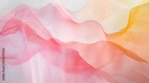 A pastel gradient abstract artwork with soft, flowing lines, perfect for contemporary and minimalist decor