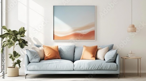A pastel gradient abstract artwork with soft, flowing lines, perfect for contemporary and minimalist decor
