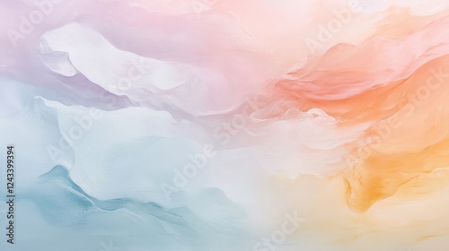 A pastel gradient abstract artwork with soft, flowing lines, perfect for contemporary and minimalist decor