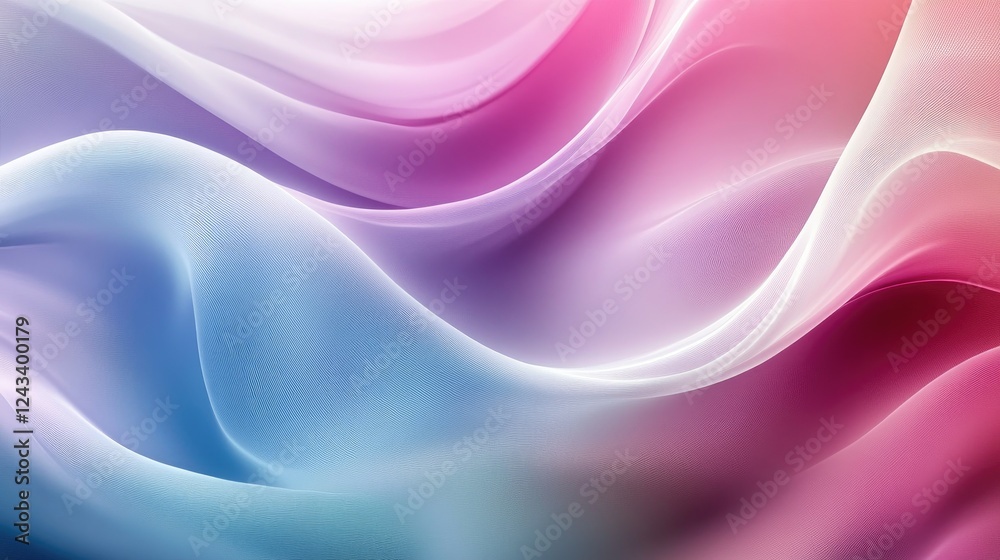 Fototapeta premium Abstract design with smooth pastel gradients and curving lines, perfect for a modern, minimalist art vibe