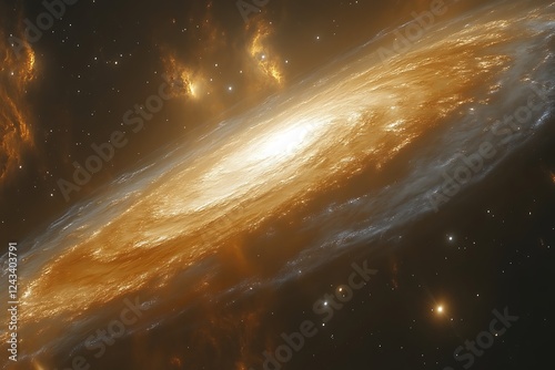 Stunning spiral galaxy in deep space.