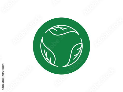 line art biodegradable symbol design vector illustration on transparent background