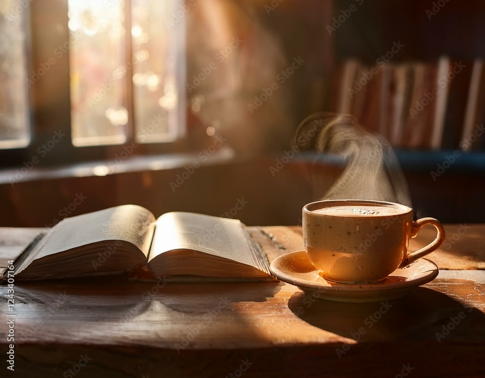 book and coffee