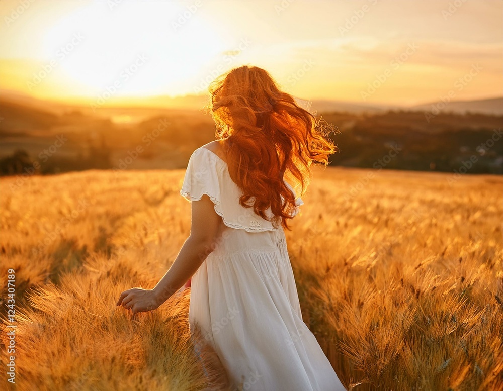 woman in the field