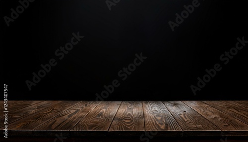 Obraz na płótnie dark wooden table w salonie