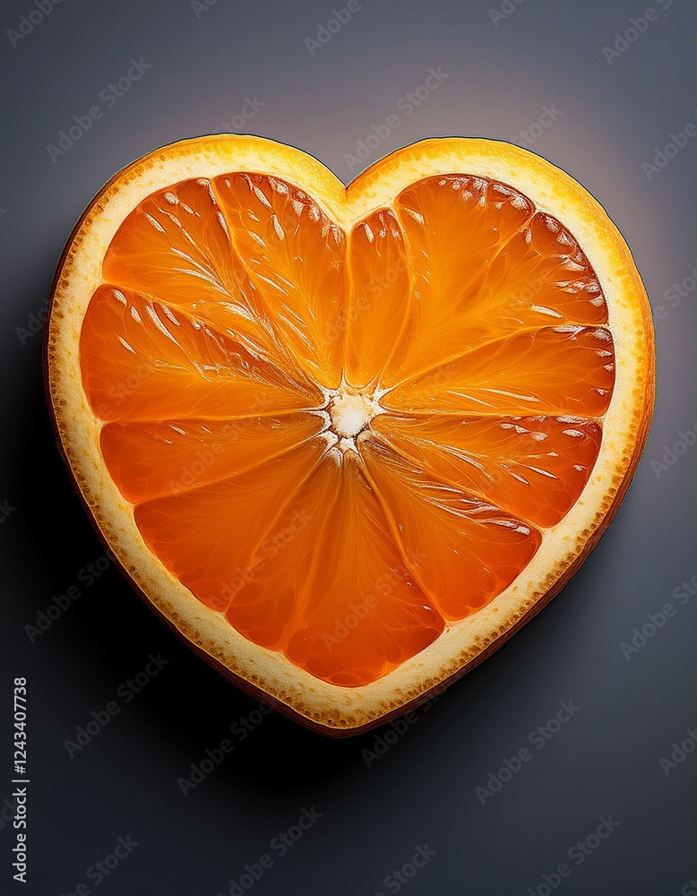heart shaped orange