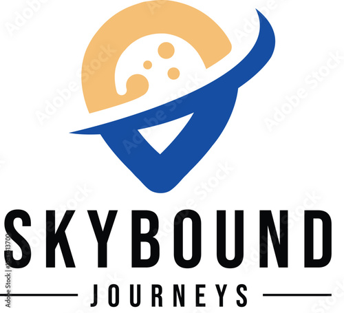 Travel agent logo design. Vector illustration
