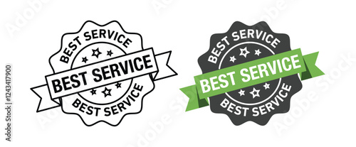 Best service rounded vector symbol set