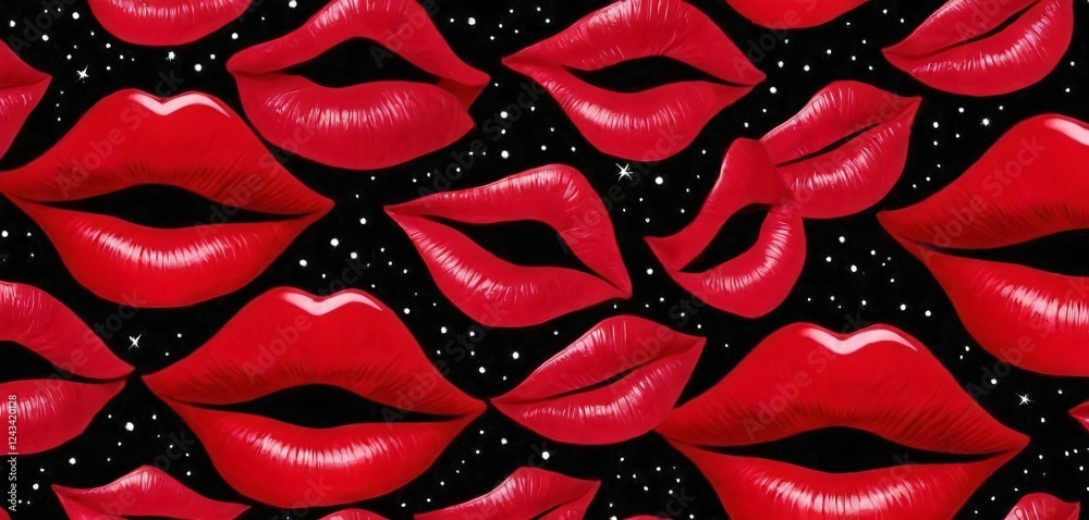 passion romantic chic kiss lips sihouette night. a romantic , perfect for valentine's day .