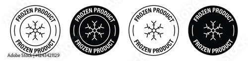 Frozen Product icon vector symbol in black color