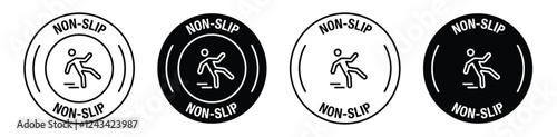 Non Slip Icon vector symbol set.