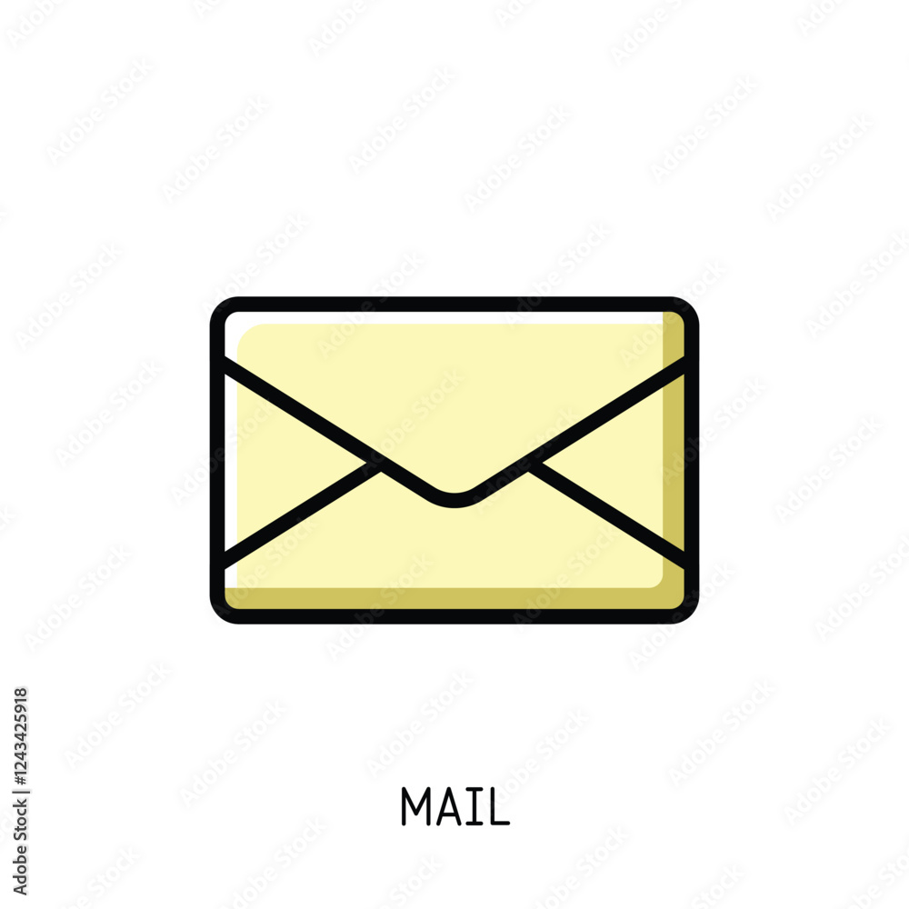 A simple yellow mail envelope icon perfect for websites or app design projects Use it to represent email messaging A simple yellow mail envelope icon perfect for websites or app design projects Use it to represent email messaging