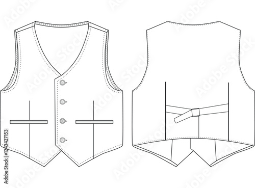 baby boy Double Breasted Vest waistcoat vector illustration design