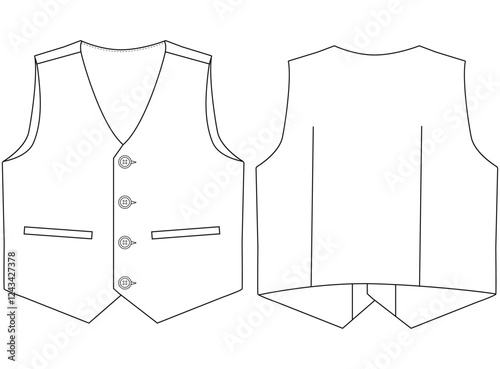 baby boy Double Breasted Vest waistcoat vector illustration design