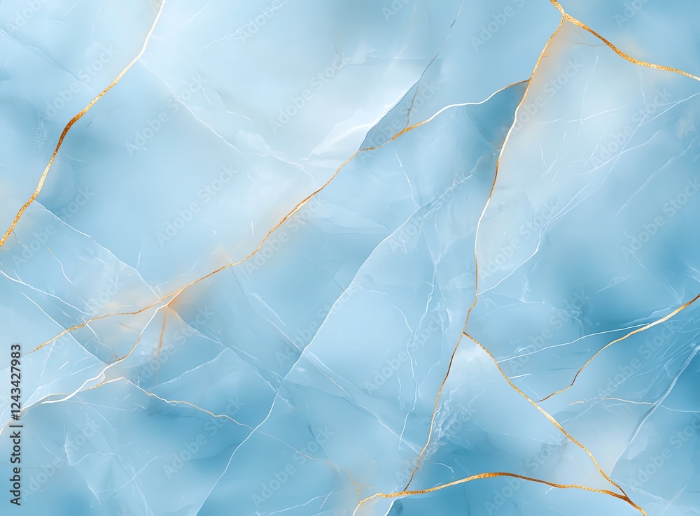 Fototapeta premium A stunning blue marble texture with subtle gold veins, perfect for backgrounds, wallpapers, and design projects