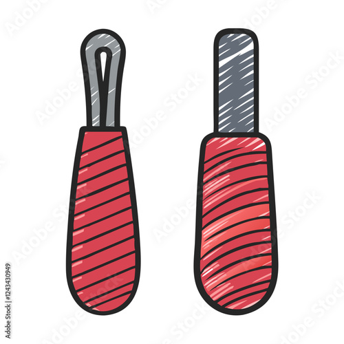 Seam ripper vector icon, sewing and tailoring tool