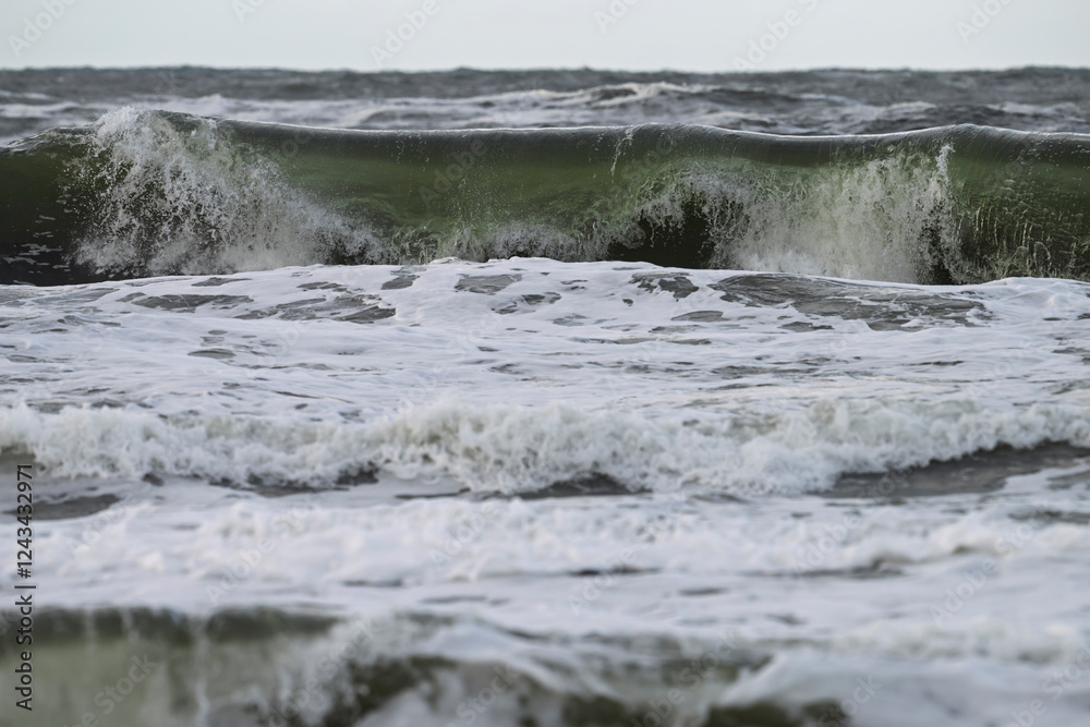 Rough Sea with Crashing Waves, Den Burg, Texel, Netherlands Rough Sea with Crashing Waves, Den Burg, Texel, Netherlands