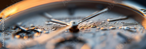 Close-up of Wristwatch Face with Condensation