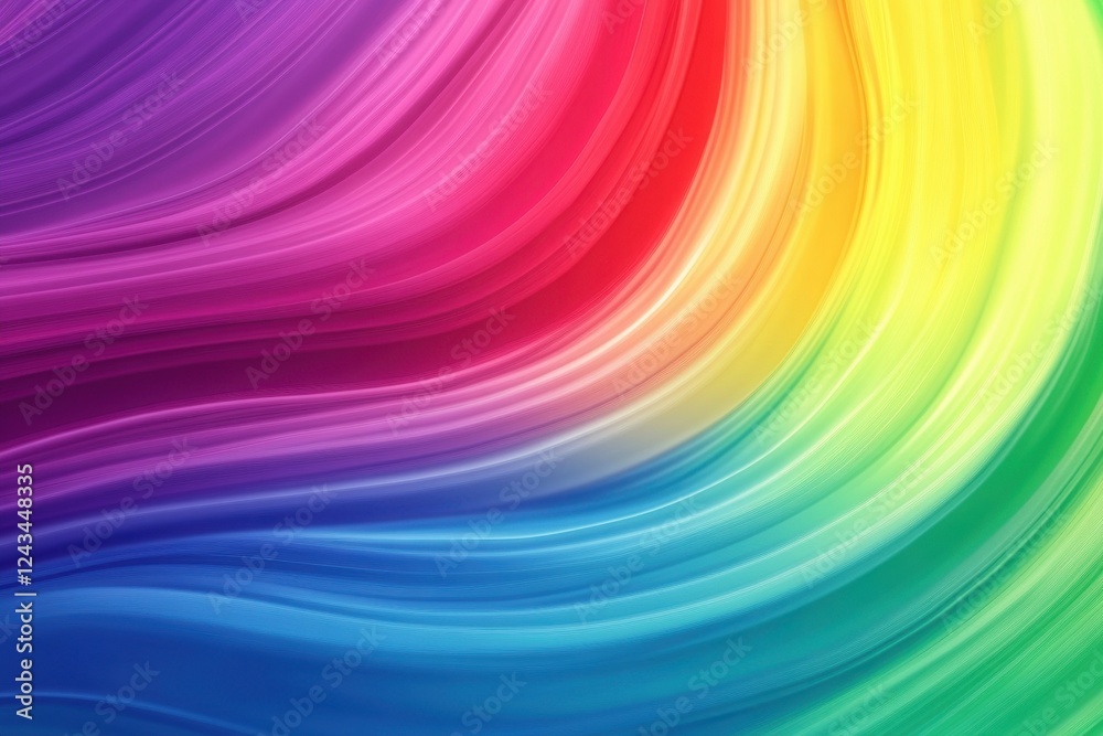 Obraz premium Colorful Abstract Waves in Vibrant Rainbow Palette for Background
