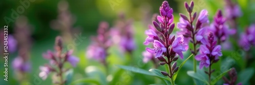 The delicate, small purple flowers of plectranthus mona add a touch to the garden, bloom, delicate, plectranthus